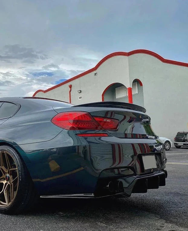 P Style Carbon Fiber Rear Trunk Spoiler - BMW F12 F13 F06 M6 & 6 Series Gran coupe
