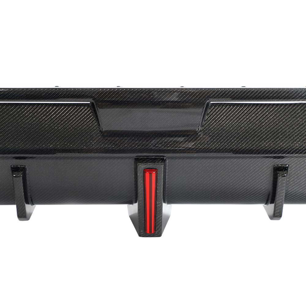 V Style Carbon Fiber Rear Diffuser with Brake Light - BMW G42 2 Series