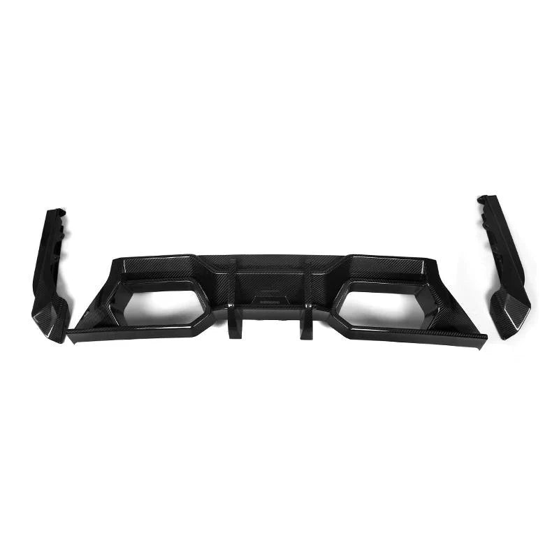 SQ Style 3-Piece Carbon Fiber Rear Diffuser - BMW G87 M2