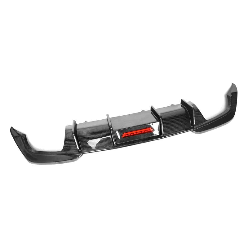 Tk Style Carbon Fiber Rear Diffuser With Brake Light - BMW G20 3 series 320i 330i M Sport