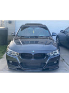 V Style Carbon Fiber Front Bumper Lip - BMW F30 M Sport