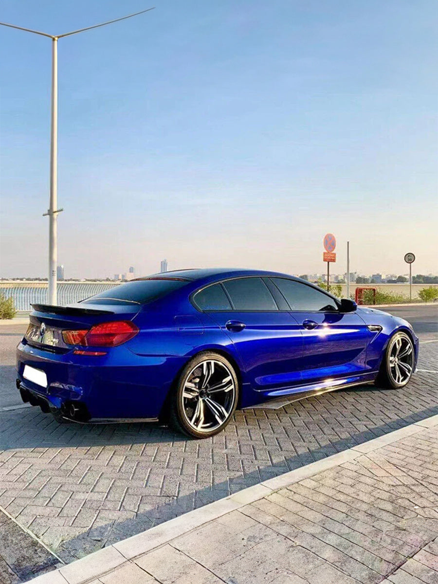 V Style Carbon Fiber Side Skirt Extension - BMW F12 F13 F06 M6 & 6 Series M Sport