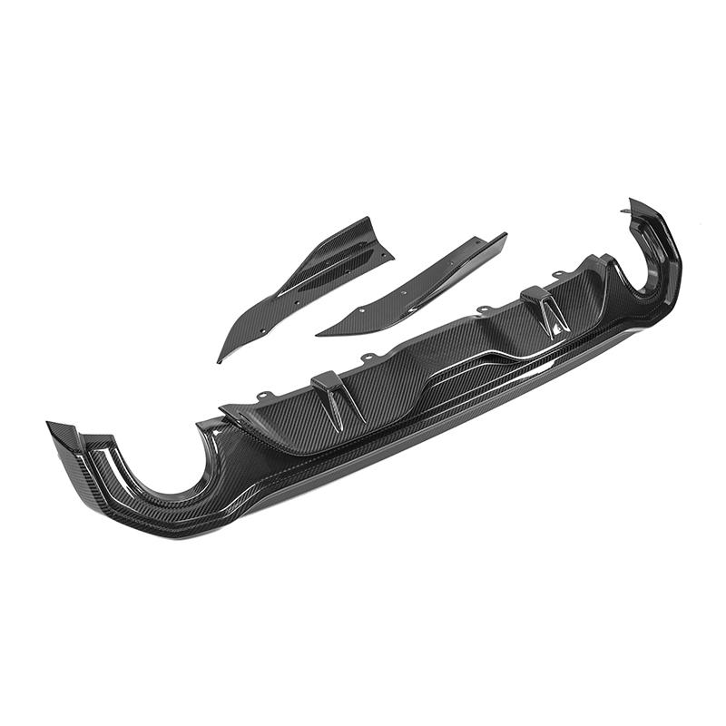 X Style Dry Carbon Fiber Rear Diffuser With Splitter - BMW G26 4 series Gran coupe
