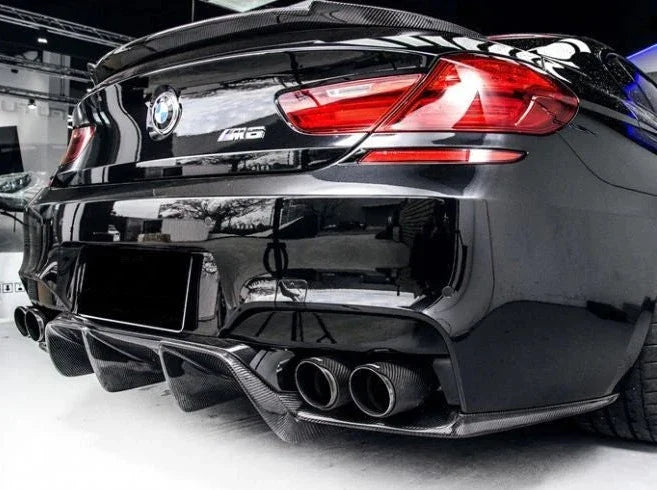 V Style Carbon Fiber Rear Diffuser - BMW F12 F13 F06 M6 & 6 Series M Sport