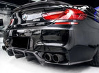 V Style Carbon Fiber Rear Diffuser - BMW F12 F13 F06 M6 & 6 Series M Sport