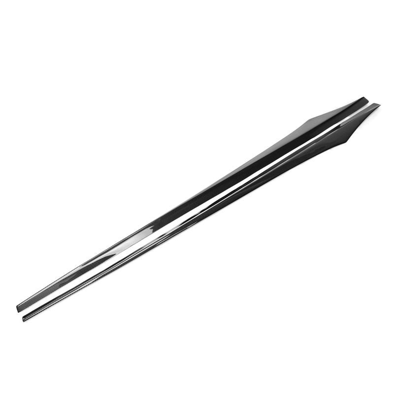 V Style Carbon Fiber Side Skirt Extension - BMW F12 F13 F06 M6 & 6 Series M Sport
