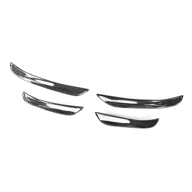 Tk Style Carbon Fiber Front Bumper Canards - BMW G20 3 series M340i M Sport