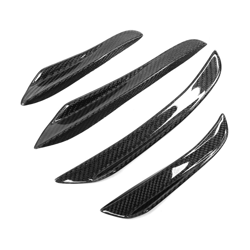 Tk Style Carbon Fiber Front Bumper Canards - BMW G20 3 series M340i M Sport