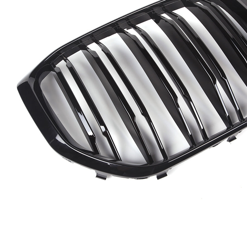 Dual Slat Grille Abs Gloss Black With M Stripes - BMW G05 F95