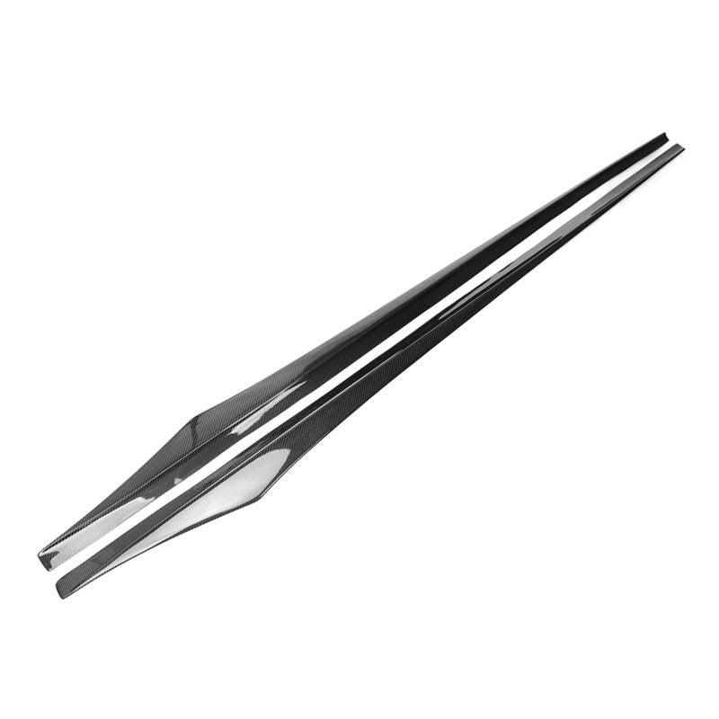 V Style Carbon Fiber Side Skirt Extension - BMW F12 F13 F06 M6 & 6 Series M Sport