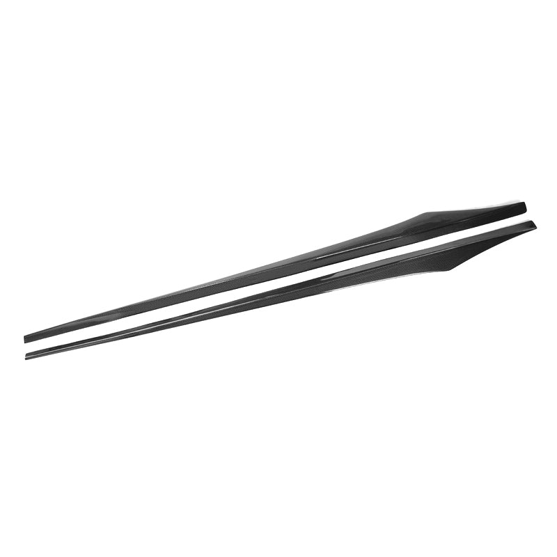 V Style Carbon Fiber Side Skirt Extension - BMW F12 F13 F06 M6 & 6 Series M Sport